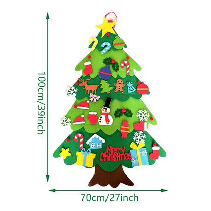 Sapin de Noël en Feutre pour Enfants et accessoires de décoration